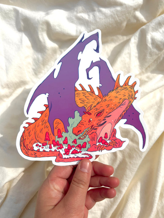 Fall Dragon Large Sticker