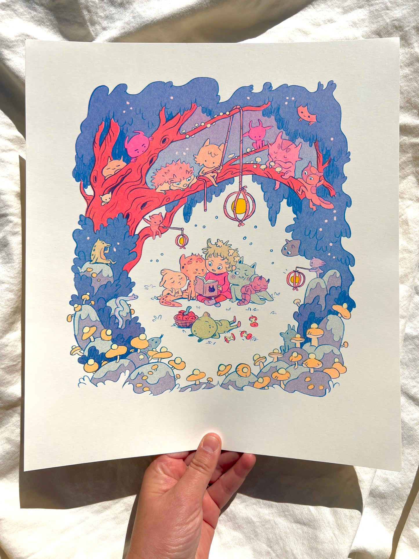 Bedtime Story Large Riso Print