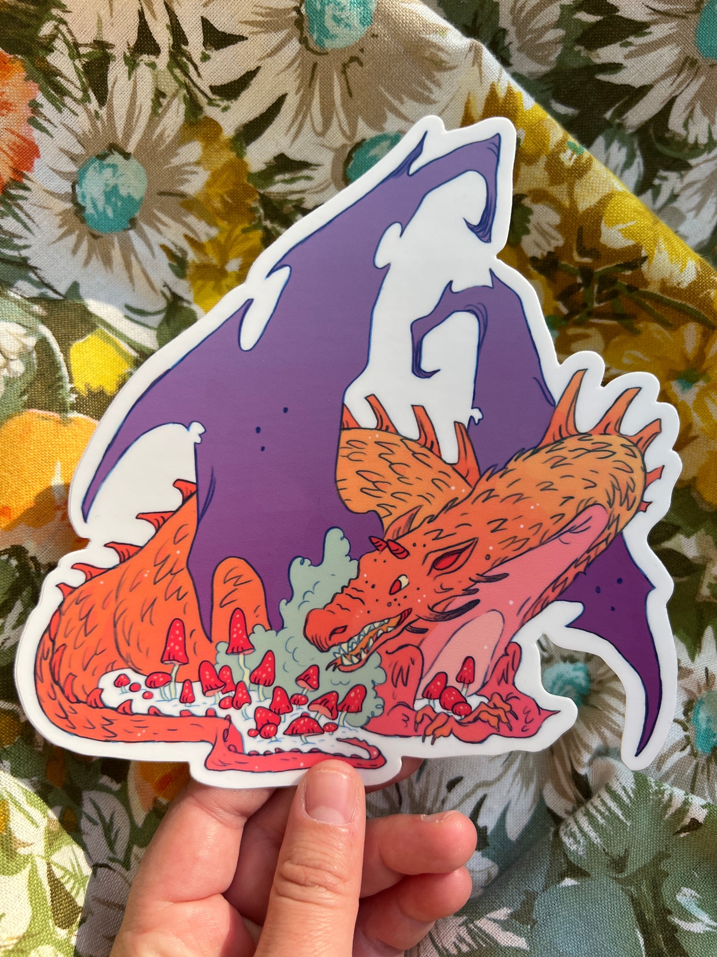 Fall Dragon Large Sticker