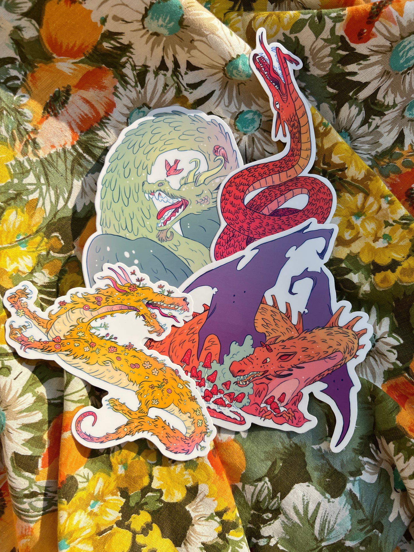 Summer Dragon Large Sticker