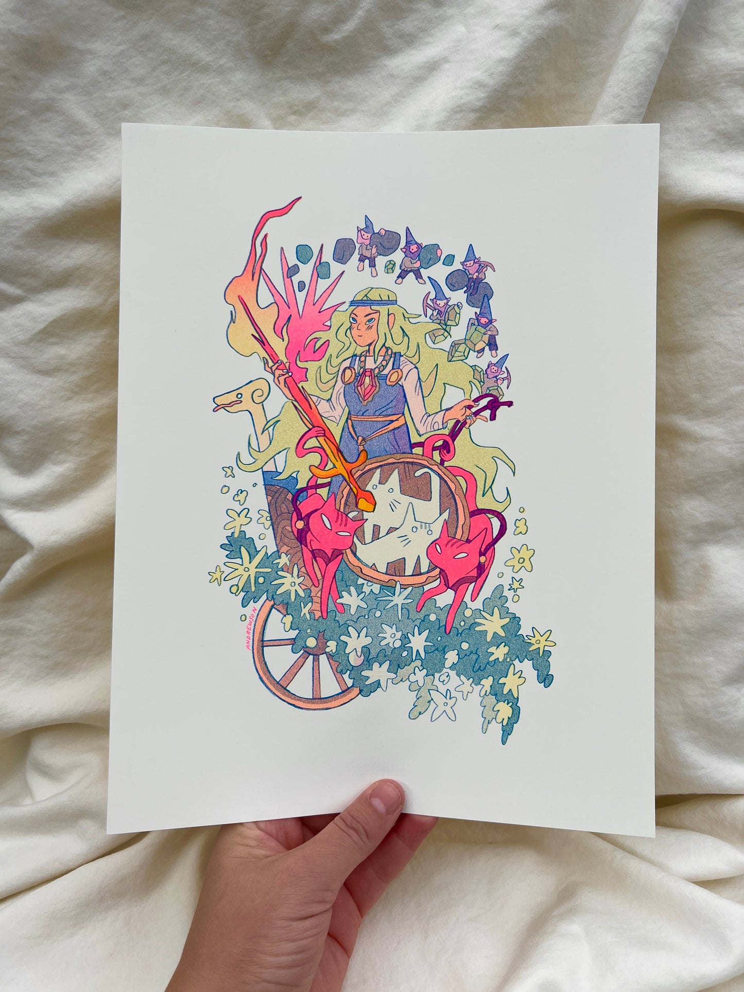 Freyja, Norse Goddess Riso Print