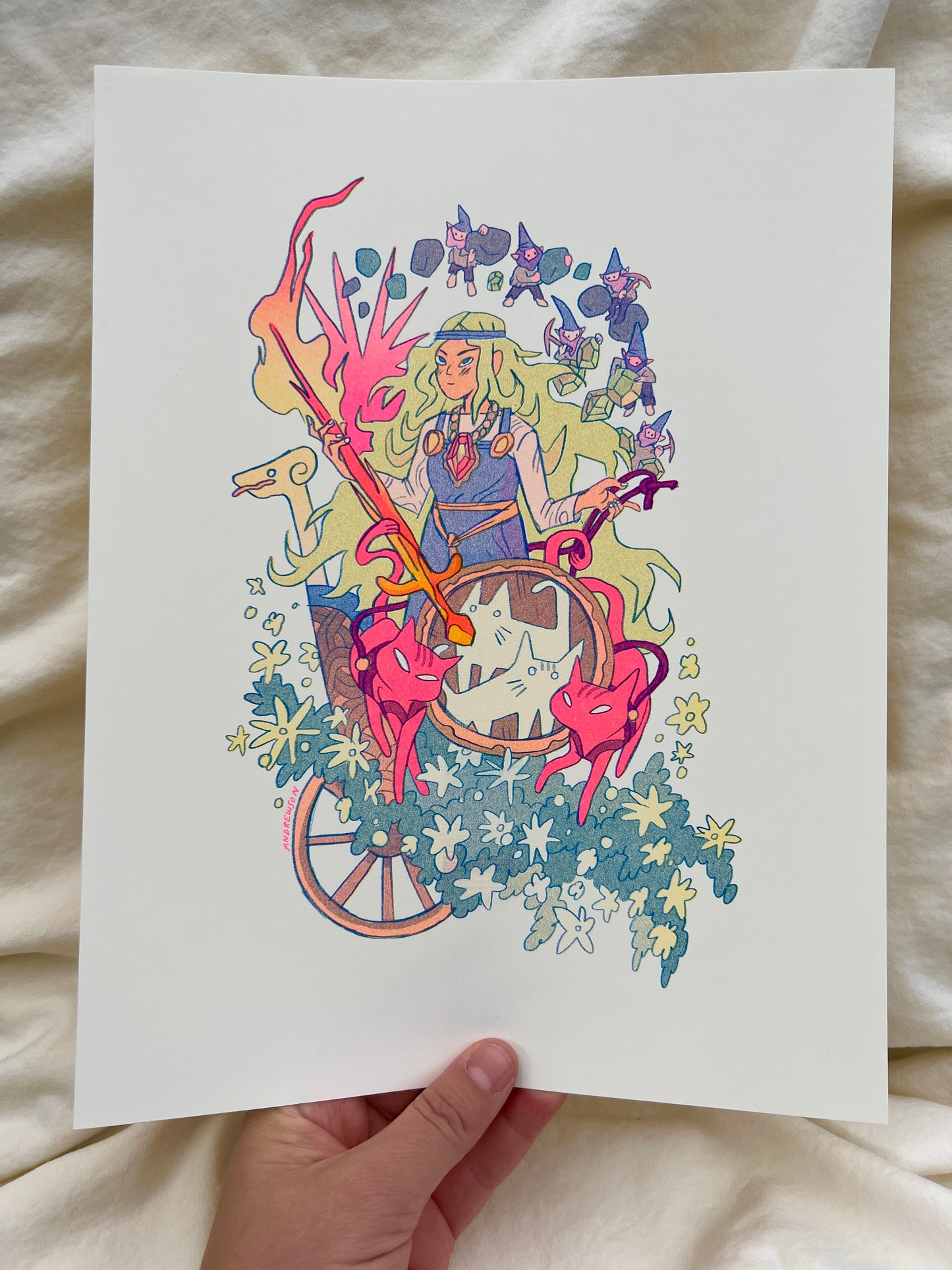 Freyja, Norse Goddess Riso Print