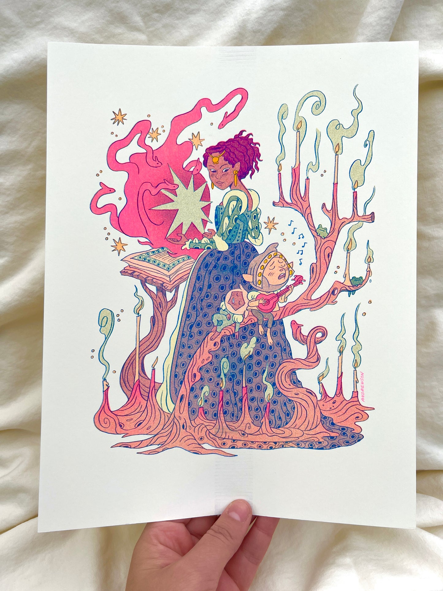 A Spell and a Song Riso Print