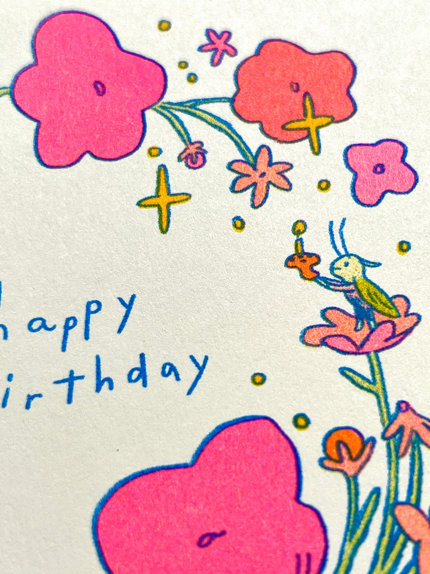 Happy Birthday - Little Bugs Riso Card