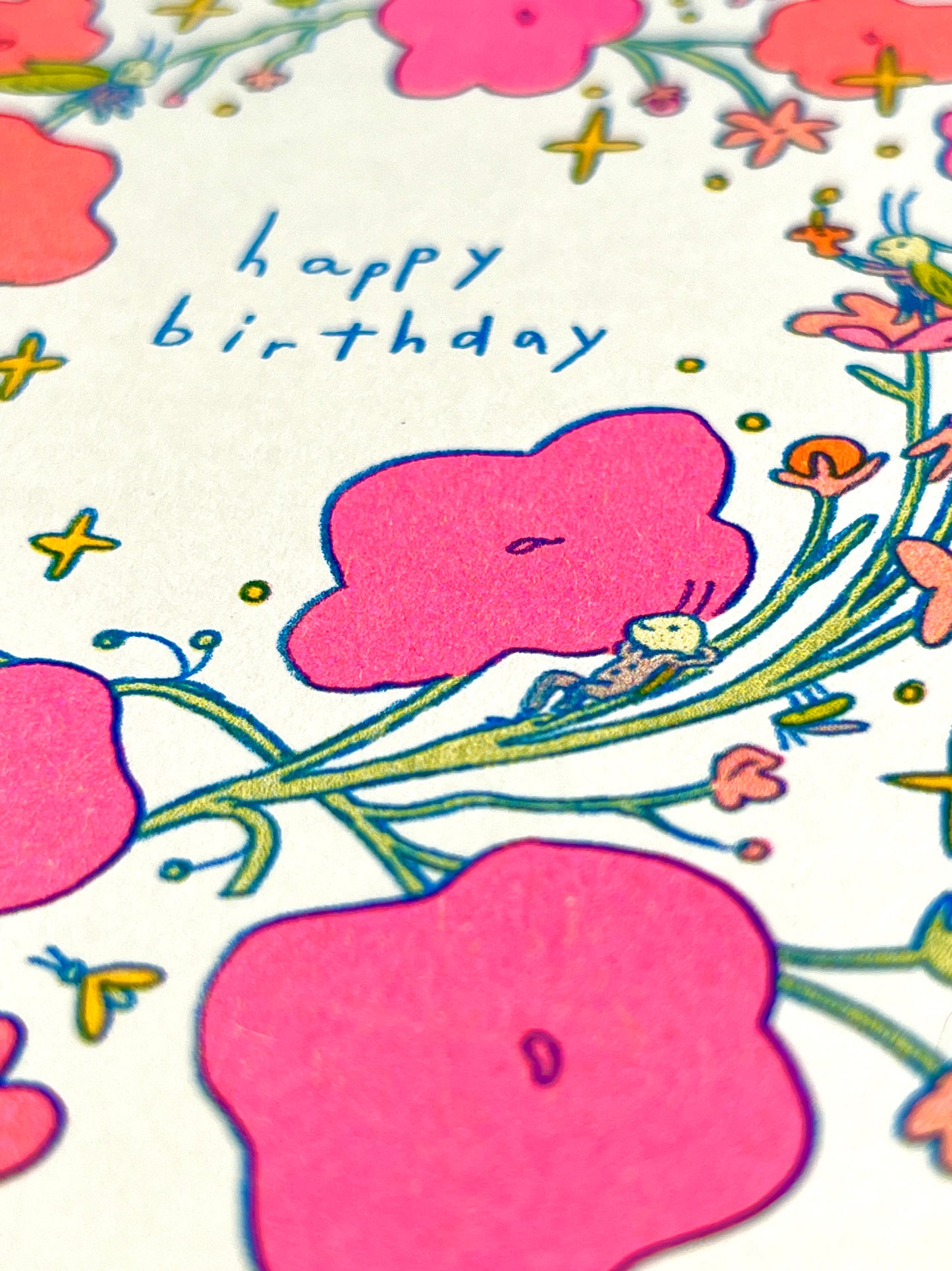 Happy Birthday - Little Bugs Riso Card