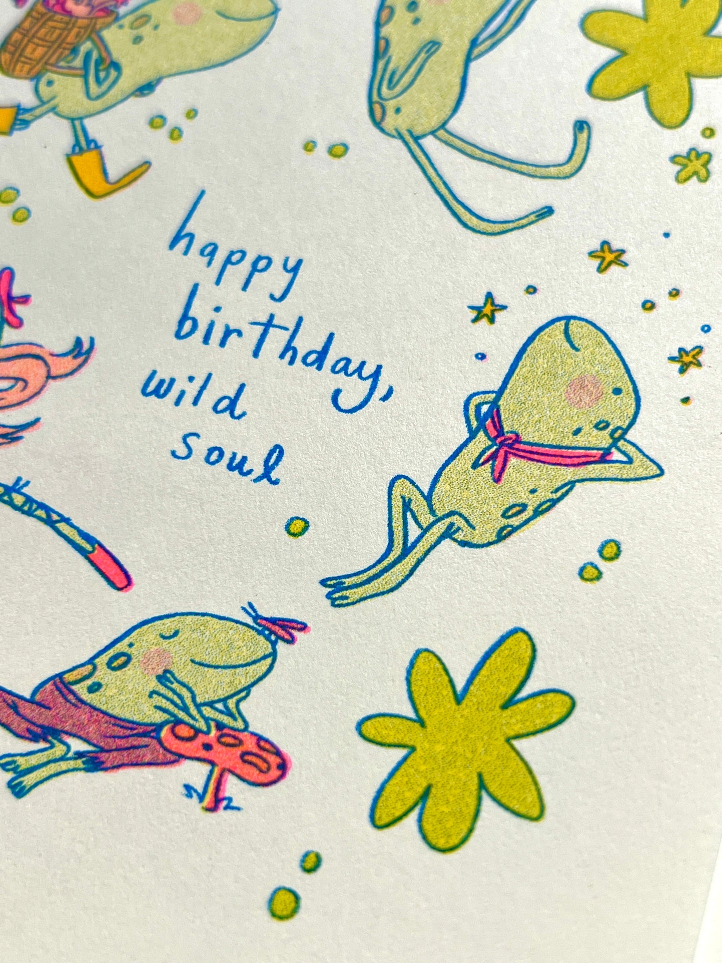 Happy Birthday Wild Soul - Riso Card