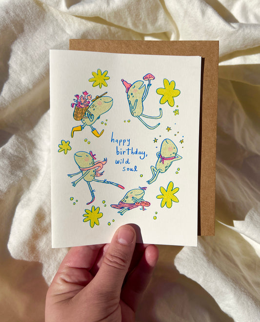 Happy Birthday Wild Soul - Riso Card