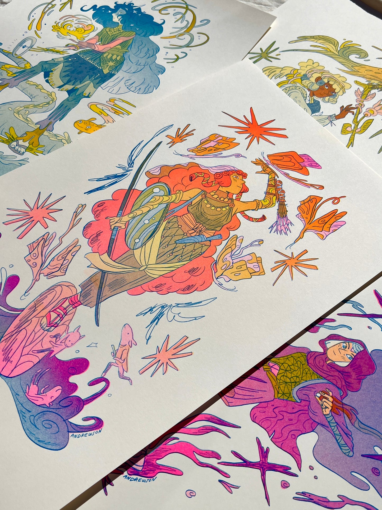 Magical Warrior Riso Print Series