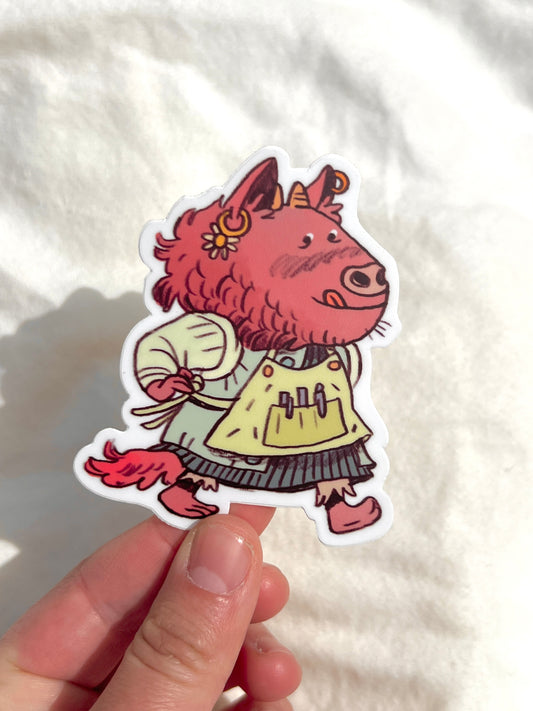 Art Apron Sticker